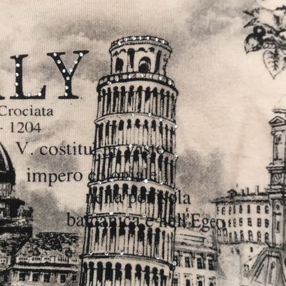 🌸NEW🌸 Patchington Vintage Italy Rhinestone Top - Picture 8 of 16